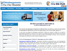 Tablet Screenshot of demenagementpaschermontreal.com
